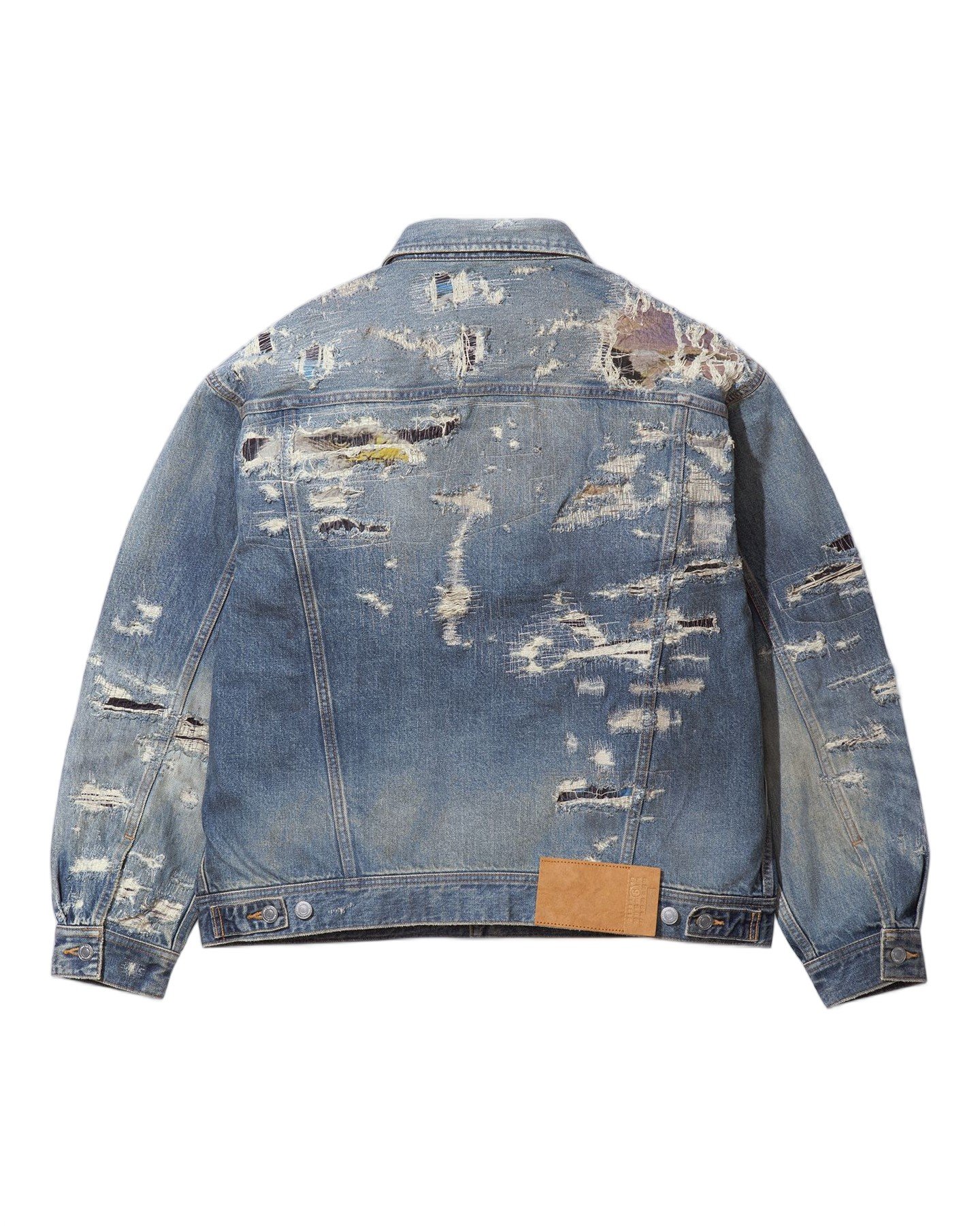 Supreme®/MM6 Maison Margiela Distressed Selvedge Denim Trucker Jacket view 3
